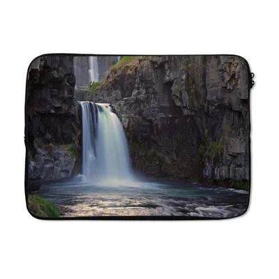 Produktbild von MuchoWow® Laptop Hülle 13 Zoll Wasserfall - Wasser - Felsen Laptoptasche - Laptophülle - Sleeve - Rundumschutz
