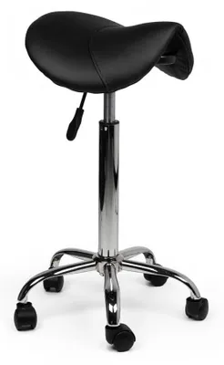 Obrázok produktu pre Ergonomická stolička s operadlom – nastaviteľná výška sedadla 70-86 cm – čierna