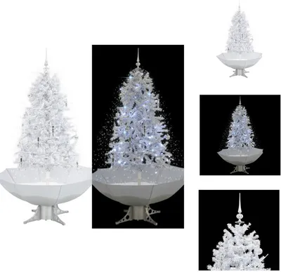 Productafbeelding van vidaXL Kunstkerstboom met parapluvoet, wit, 170 cm - Kerstbomen