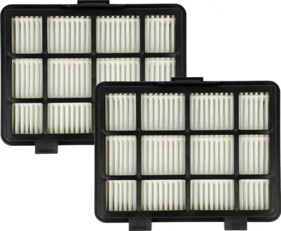 Produktbild von vhbw 2x Staubsaugerfilter kompatibel mit AmazonBasics VCS35B15KC-70, BO71VNCN2F, B071VNCNLF Staubsauger - HEPA-Filter Schwarz Weiß