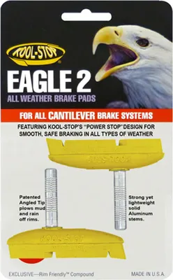 Produktbild von Kool-Stop Bremsschuhe C2 Eagle 2 Cantilever, L=64,1mm asymm., für Aluminium-Felgen, gelb