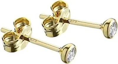 Produktbild von Paar Ohrstecker Gold 333er 3,00mm Cubic Zirkonia Damen Herren Kinder 1988