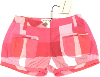 Produktbild von 8015G shorts bimba fucsia rosa rossi BURBERRY check pantaloni Hose Kinder