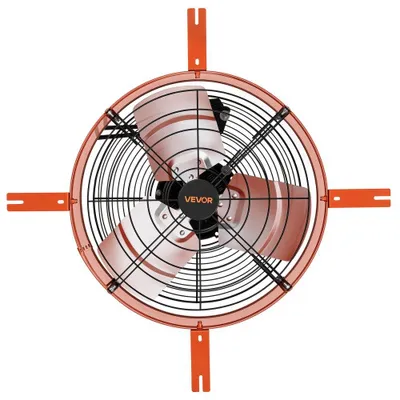 Obrázek produktu pro Stropní ventilátor 16 palců - průtok vzduchu 3304,6 m³/h - pouzdro z uhlíkové oceli - oranžová barva