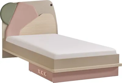 Produktbild von Einzelbett Rosie in Rosa/Beige 100 x 200 cm
