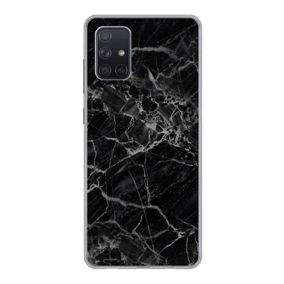 Produktbild von MuchoWow® Handyhülle Schutzhülle Hülle für Samsung Galaxy A51 5G Marmor - Schwarz - Weiß Silikon Softcase Handy Hülle - Abbildung