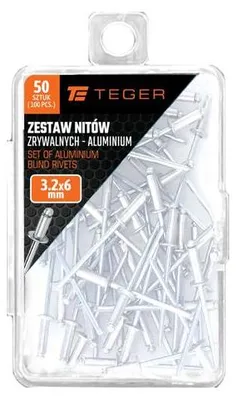 Produktbild von Satz Aluminium-Blindnieten (3,2 x 6 mm) / 50 Stück / TEGER