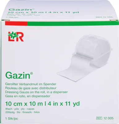 Image de Gaze Gazin 10 cmx10 m 8 plis 1 pc