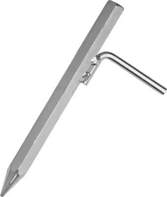 Obrázek produktu pro Zemní kotva 1 ks 20 cm s L-hákem z pozinkované oceli - robustní kolík pro bezpečné upevnění stanů, altánů a plachet - ideální pro pevný terén a kempování