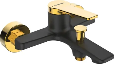 Immagine prodotto di Miscelatore per vasca da bagno Miscelatore di design nero/oro Miscelatore per vasca da bagno