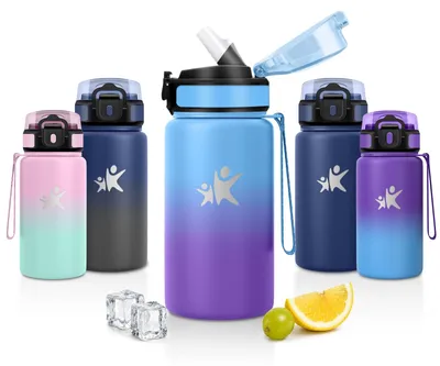 Productafbeelding van Drinkfles van 500 ml, thermoskan met rietje, dubbelwandig