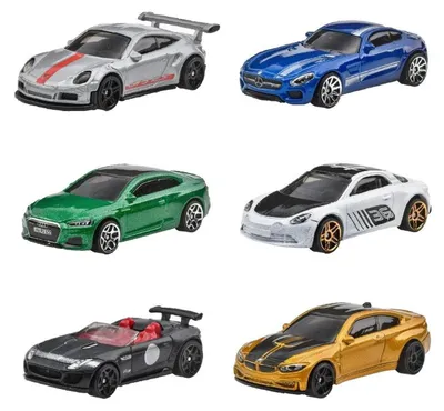 Productafbeelding van Hot Wheels Coffret 6 Véhicules Euro met Europese sportwagens