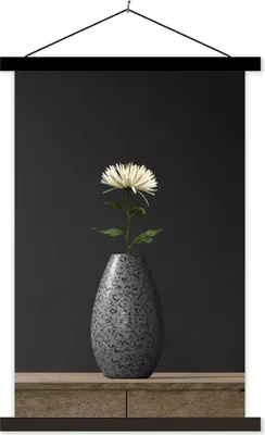 Produktbild von MuchoWow® Textilposter Stilleben - Vase - Blume 120x180 cm mit schwarzem Rahmen - Fotos