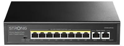 Produktbild von STRONG 8-Port Gigabit POE+ Switch plus 2-Port Ethernet Gigabit-Uplinks