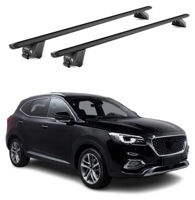 Image de Barres de toit transversales pour MG HS I 2018-2024 Alu Noir 2 pièces ABE, Image générée par une IA