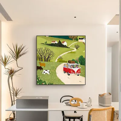 Produktbild von Wandbild Bilder für Innenräume, Bilder für Wohnzimmer Wanddeko modern Wohnzimmer Deko Dekoration für neue Wohnung 120*120cm /XCTYGH/