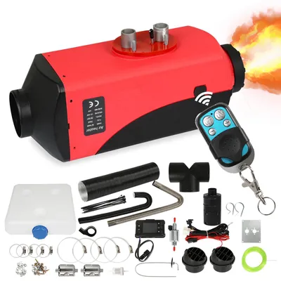 Immagine prodotto di Jayseuw 12V 8KW diesel parcheggio riscaldatore aria riscaldatore aria diesel riscaldatore LCD con silenziatore per auto auto camion camper bus con telecomando