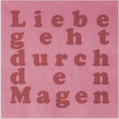 Produktbild von Räder Serviette 33x33cm Liebe geht durch den Magen