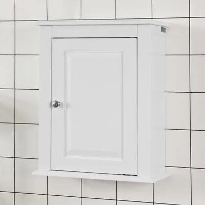 Obrázek produktu pro SoBuy Jednodveřová nástěnná skříňka, skříňka na léky FRG203-W