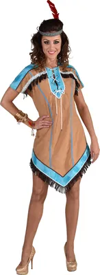 Produktbild von M220116-M braun-türkis Damen Kostüm Kleid Gr.M=40