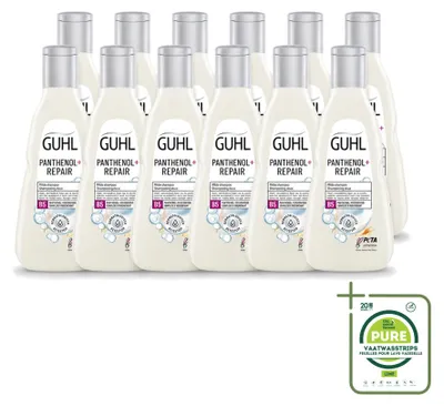 Productafbeelding van 12 flessen Guhl Panthenol+ Repair shampoo - 250 ml - Grote verpakking - 12 stuks
