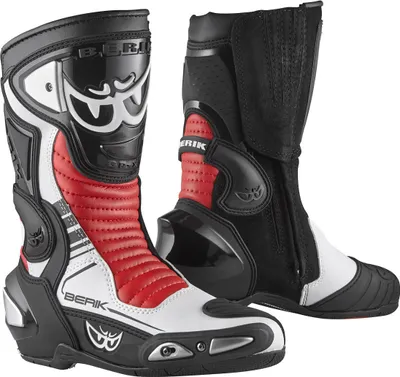 Zdjęcie produktu dla Buty motocyklowe Berik Race-X EVO, czarny/biały/czerwony, 47