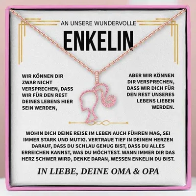 Produktbild von An unsere wundervolle Enkelin - Halskette aus Roségold für Damen - NASUS_BARBIE