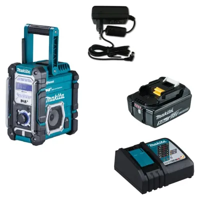 Produktbild von Makita Baustellenradio DMR112 Bluetooth + Akku BL1850B 5,0Ah + Ladegerät DC18RC