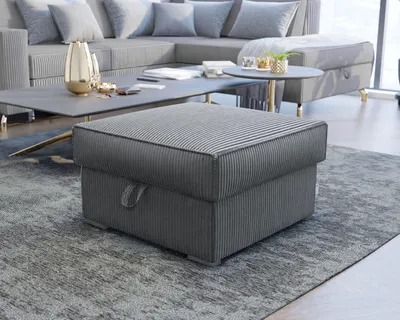 Produktbild von Masseno Polsterhocker FERA Pouf Grau 65x65 cm
