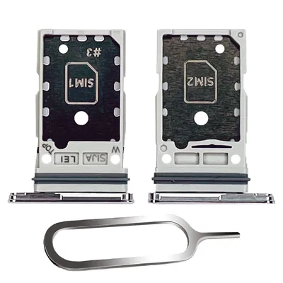 Produktbild von SAMSUNG GALAXY S22 / PLUS 5G SIM KARTEN HALTER TRAY ADAPTER FACH STECKER SLOT NADEL DUAL PHANTOM WHITE WEIß
