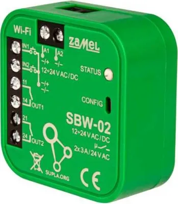 Image de WI-FIde porte de garage 2 canaux Supla Zamel SBW-02