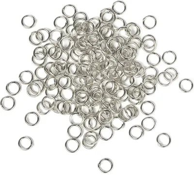 Produktbild von VBS XXL Ringel, Ø 5 mm, 150 Stück Silberfarben