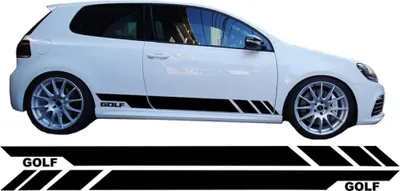 Zdjęcie produktu dla Naklejka boczna winylowa czarna do VW Golf 5 6 7 V VI VII 2003+.