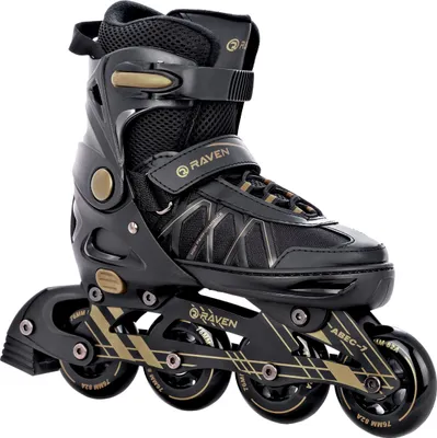 Produktbild von 2in1 Inlineskates Schlittschuhe Raven Expert Gold 43-46 verstellbar