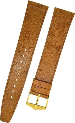 Produktbild von FORTIS Swiss Uhrenarmband LEDER Braun mit brauner Naht 16mm gold