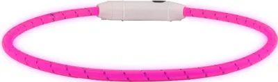 Zdjęcie produktu dla Obroża Flamingo LED Visio Light Nylon odblaskowy różowy