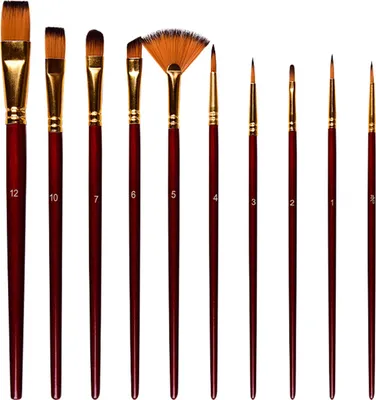 Obrázok produktu pre 10ks štetcov na maľovanie Set Artist Paintbrush Viac médií štetce s nylonovými vlasmi pre umelcov akryl akvarel akvarel gvaš olejomaľba pre skvelé umenie kreslenie príslušenstvo