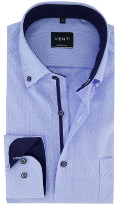 Immagine prodotto di VENTI Camicia da uomo business a maniche lunghe, con colletto button-down, vestibilità comoda, azzurro, taglia 40