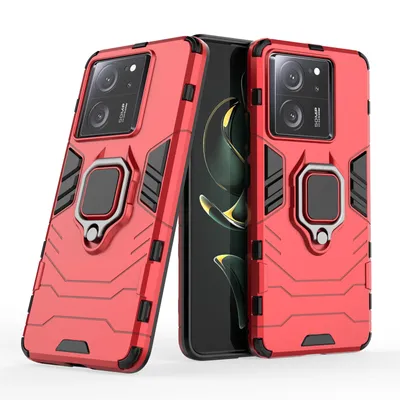 Produktbild von Hülle Xiaomi 13T / 13T Pro Handyhülle Drehbar Ringhalter Magnet Bumper Case Rot