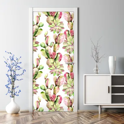Produktbild von Dekorative Türaufkleber Raumdekoration selbstklebend Klebefolie Türposter Hundezahnmuster 70 x 200 cm