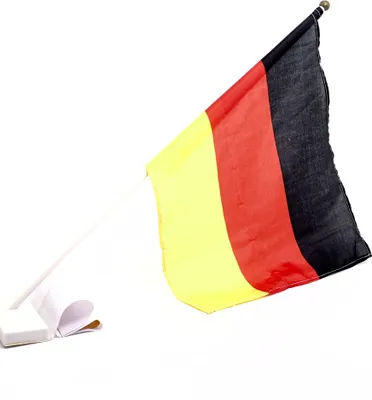Produktbild von 10er Set Deutschlandflagge für Fenster- ca. 30 x 46 cm mit 60cm Kunststoffstab inkl. Befestigung - im Polybeutel - Art. 00/0790