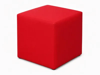 Produktbild von Sitzhocker Sitzwürfel | Bodenkissen Hocker | Sitzwürfel Kunstleder | Fußhocker Wohnzimmer | Sitzwürfel 40x40x40 | Sitzwürfel Holzwerkstoff (Rot)