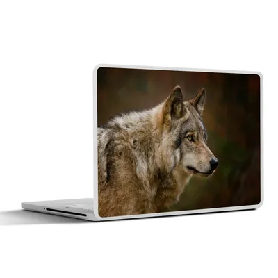 Produktbild von MuchoWow® Laptop Aufkleber Sticker Cover Tiere - Wolf - Raubtiere 31x22.5 cm - Laptop-Deko