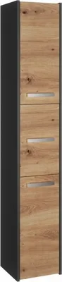 Produktbild von Topeshop S33 ANTRACYT/ARTISAN, Eiche, Frei stehend, 6 Regale, 3 Tür(en), Partikelbord, Matt