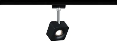 Produktbild von URail Spot Cube 1x8W schwarz matt/chrom 230V Metall 4000K dimmbar