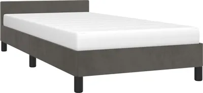 Produktbild von vidaXL Bettgestell ohne Matratze Dunkelgrau 80x200 cm Samt