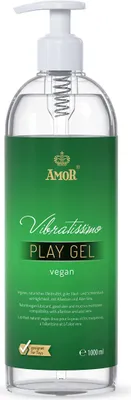 Produktbild von Vibratissimo Play Gel Vegan 1000 ml | Gleitmittel Ohne tierische Inhaltsstoffe | Lubricant Gel Für Silikon Toys & Latexkondome geeignet
