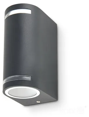 Imagen del producto de Lámpara de pared para exteriores QUAZAR 9, 2xGU10, IP44, color gris, marca Kobi