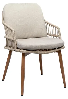 Produktbild von Dining-Gartenstuhl Isabel | Sand/ Holz | Rope | 2er Set