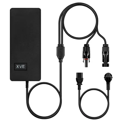 Productafbeelding van AC-lader voor MC4-connectoren, 54V/3A, 162W, met EU-stekker (1,5 meter) en aansluitkabel (2,4 meter)